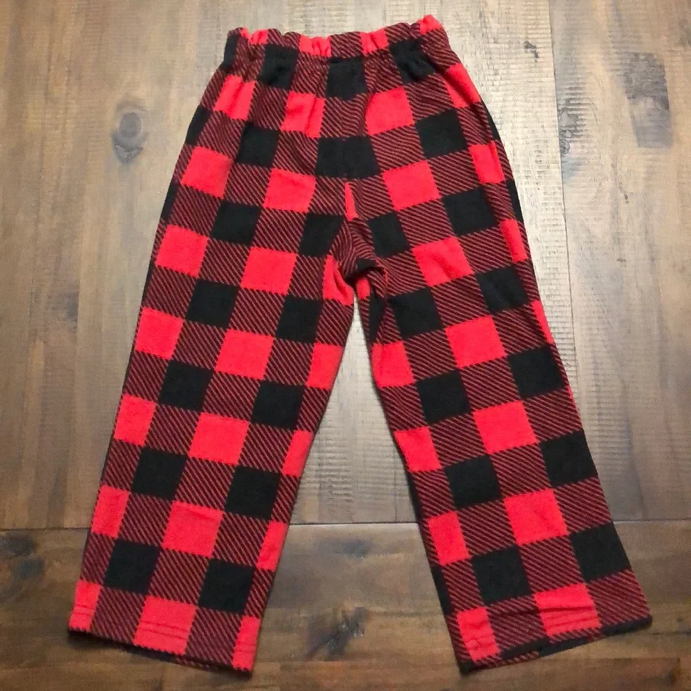 VGUC GAP red plaid boys Christmas pjs super soft